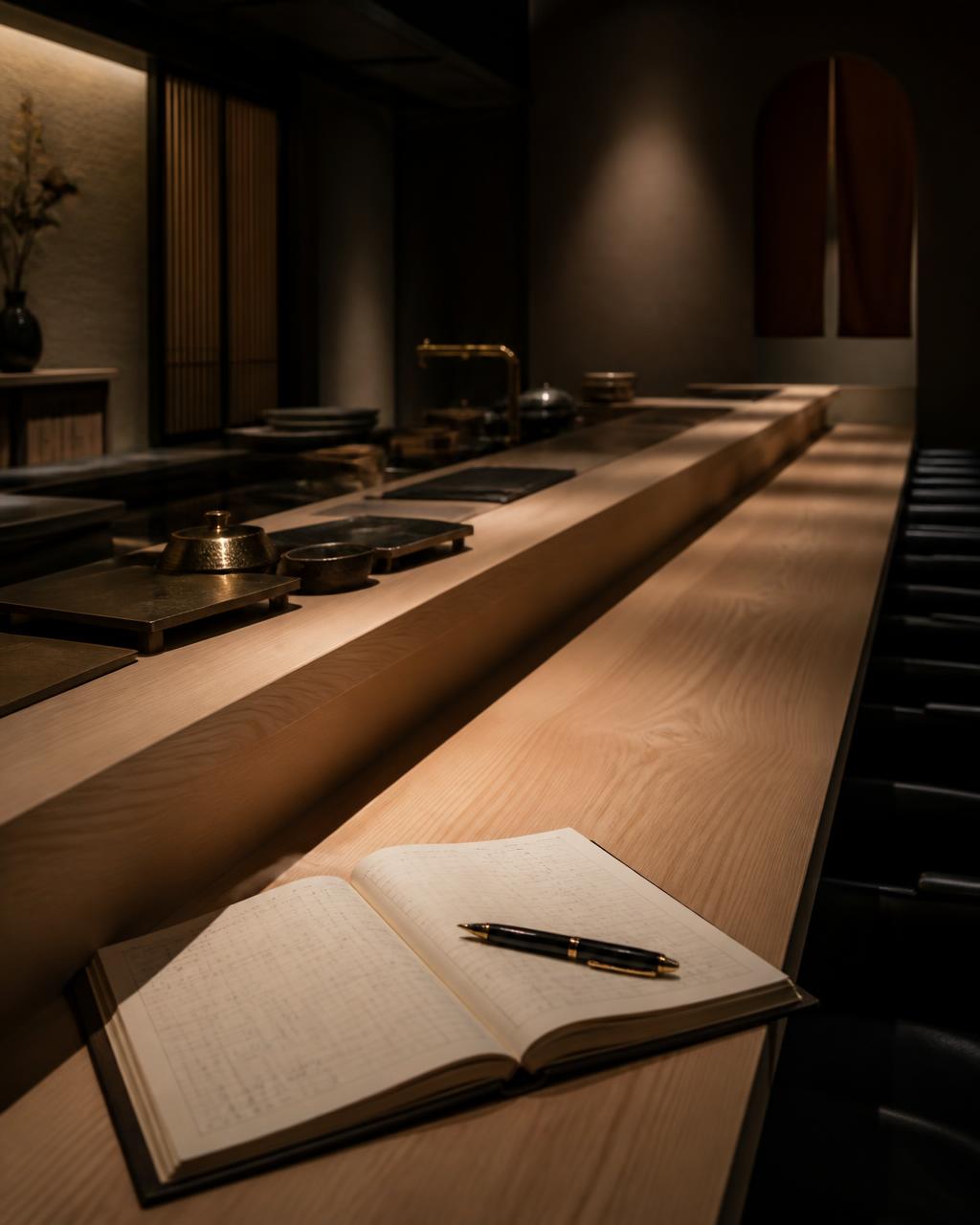 A quiet counter prepared with care before guests arrive